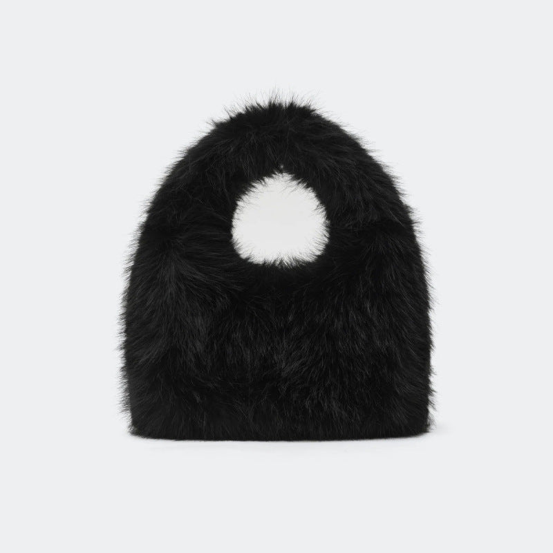 Mini Faux Fur Handbag with Cut-Out Handle – BLMI