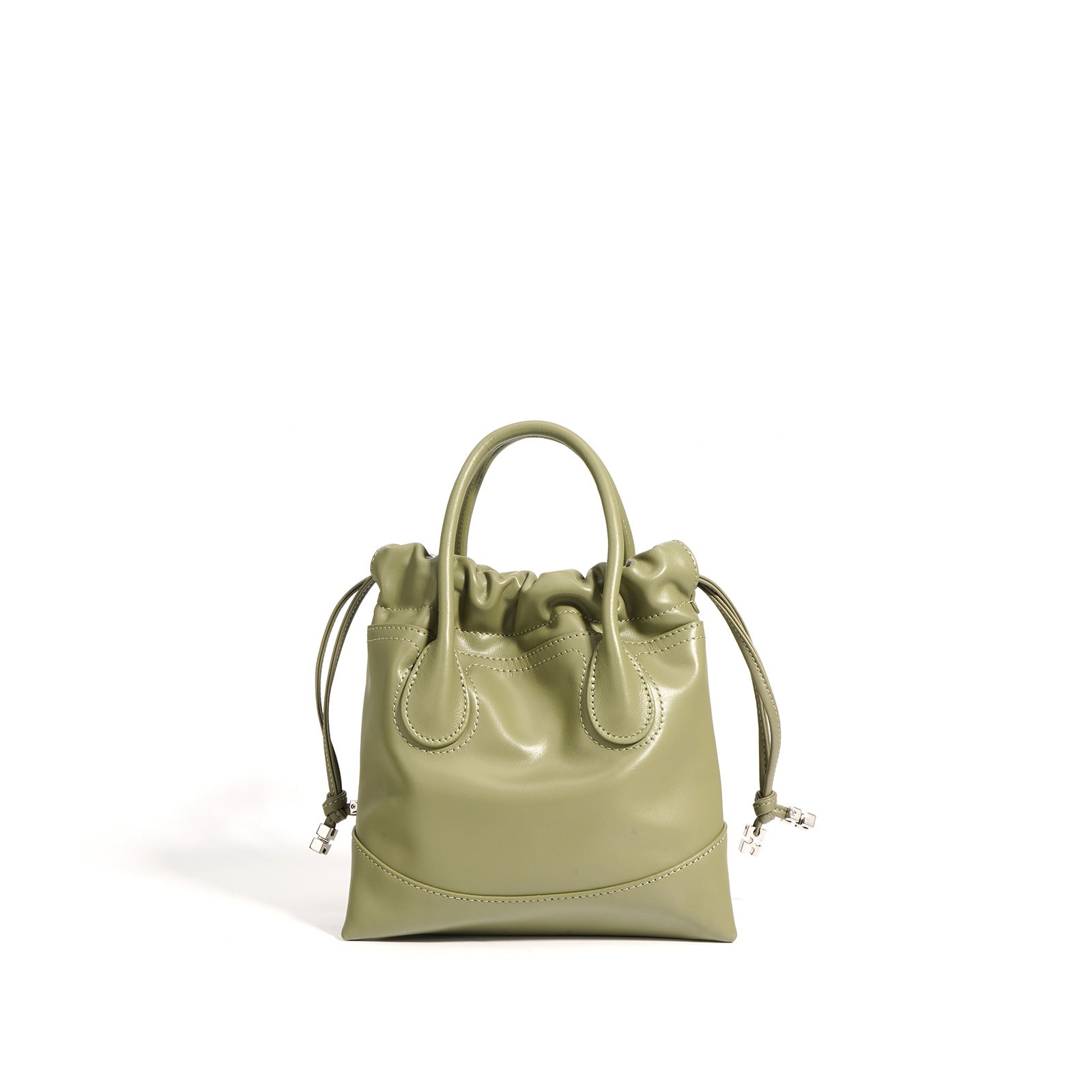 drawstring mini tote with top handles - RUBYK