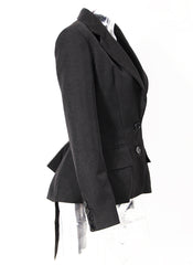 Tailored blazer with criss-cross detail - Lujiny