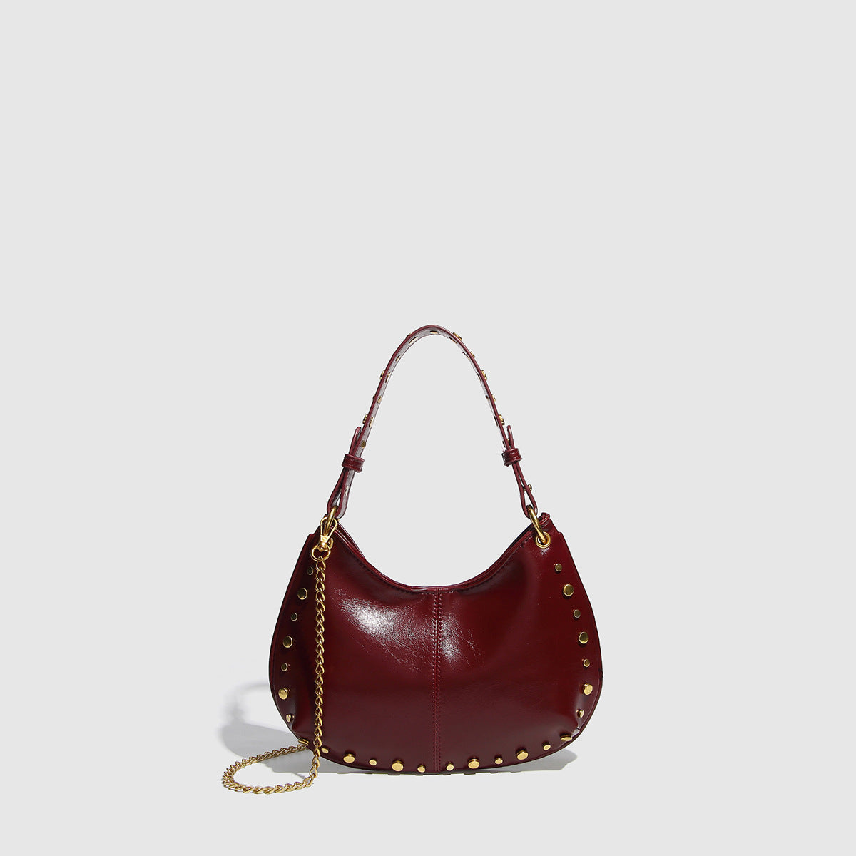 studded crescent shoulder bag – VIXEN