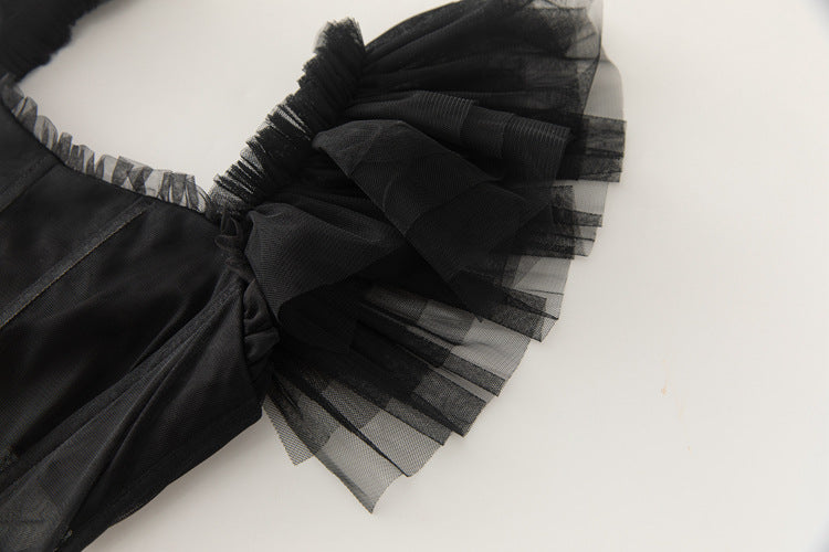 tiered tulle gown with sheer bodice – Timaria