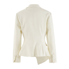 Asymmetrical belted blazer - Elinuty