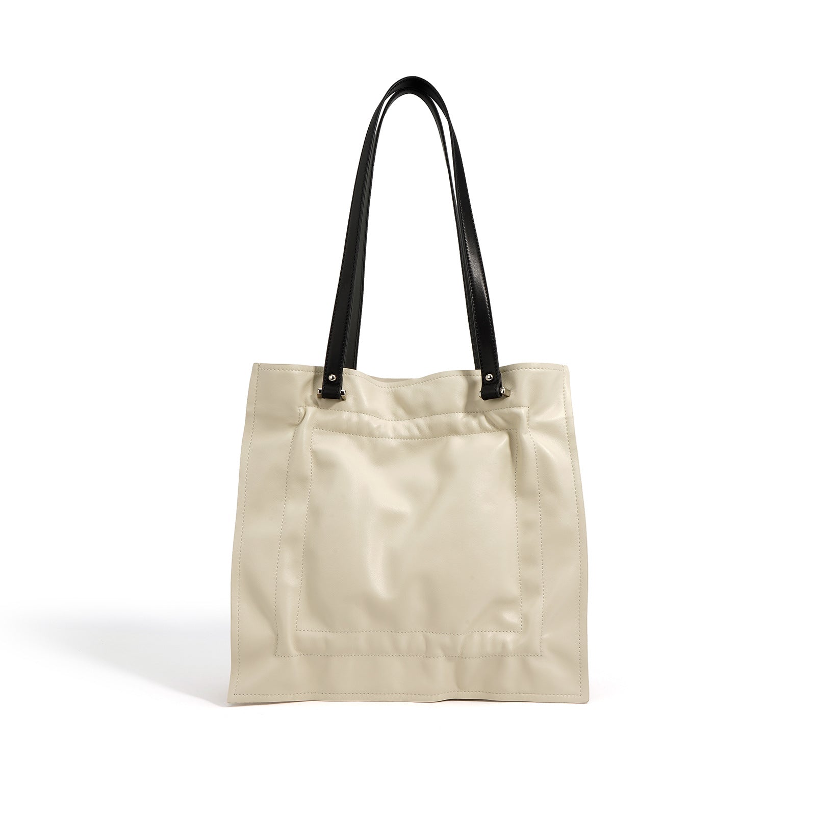 slouchy tote bag with contrast handles – SIENNA