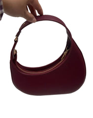 Curved Pebbled Leather Shoulder Bag – NOTX
