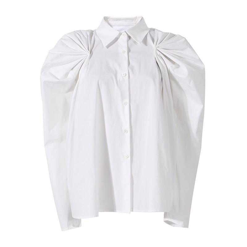 Puff-sleeve button-up shirt - Limru