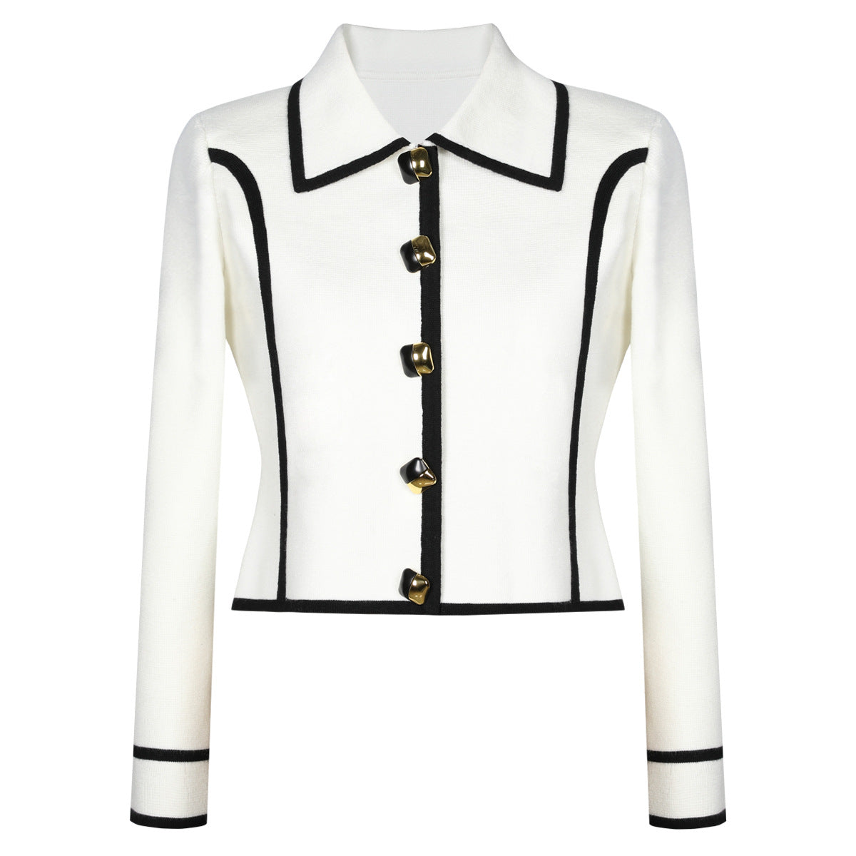long sleeve tailored suit with contrast piping - DORRAZLI