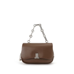 structured flap bag with chunky metal handle - JILLU