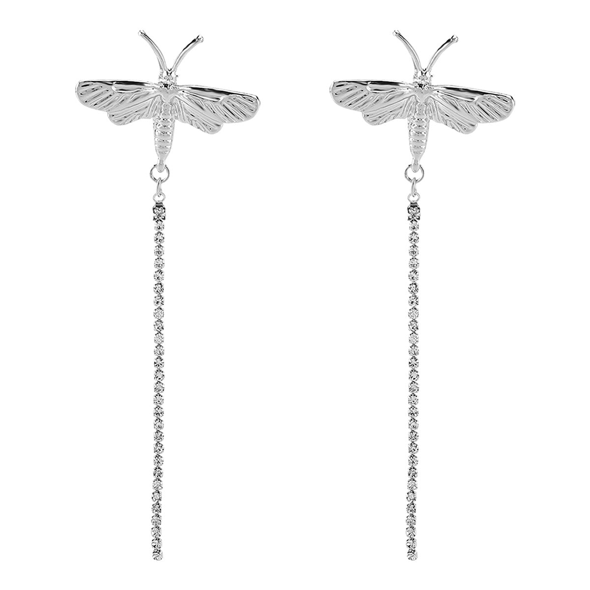 dragonfly rhinestone drop earring – NYX