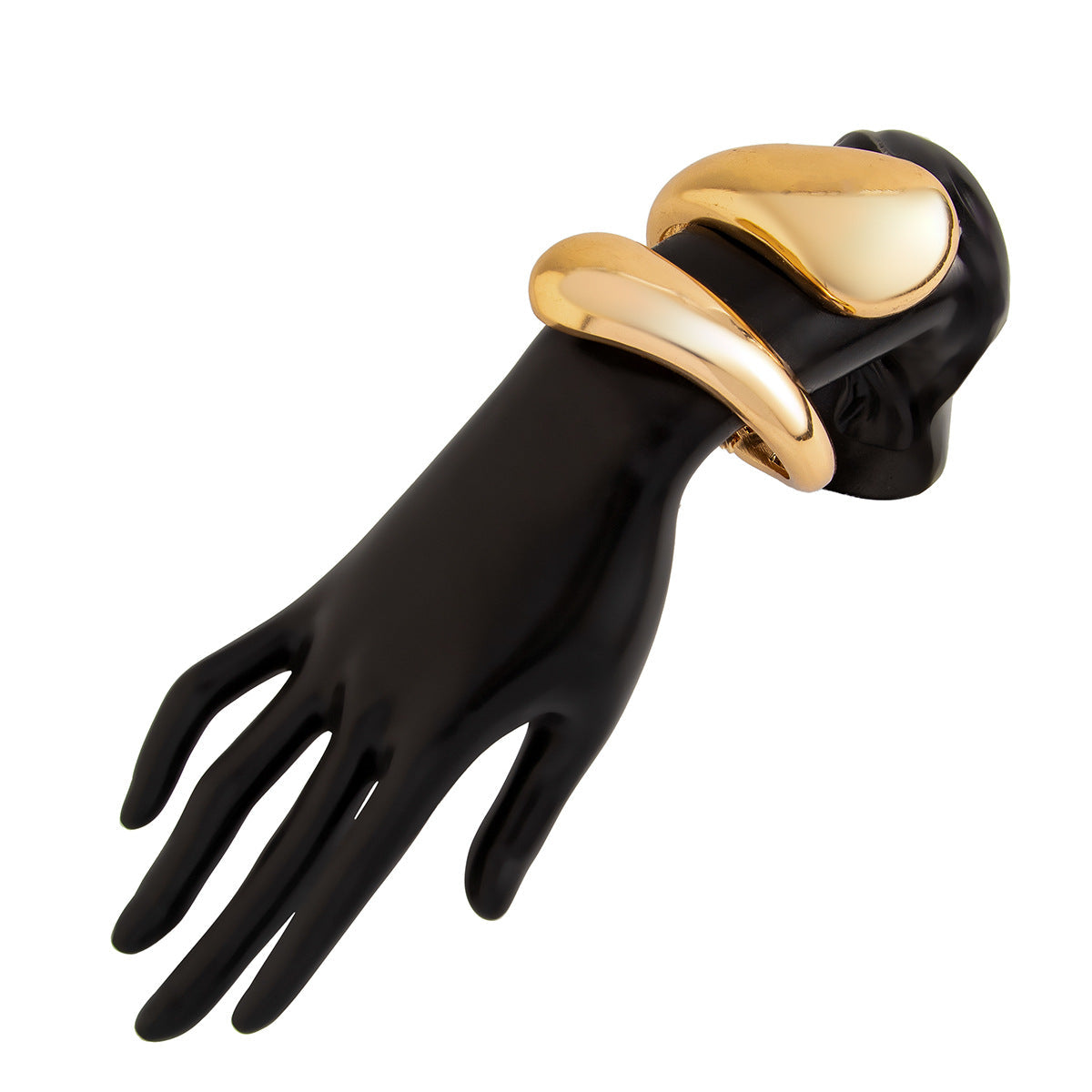 fluid teardrop cuff bracelet in polished gold – VELA