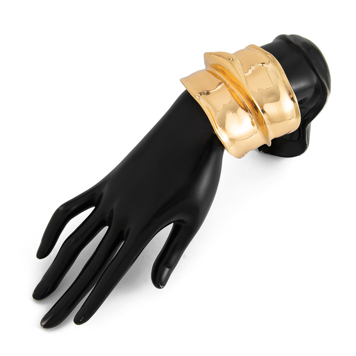 sculpted molten cuff bracelet with abstract swirl edges – AIRYA