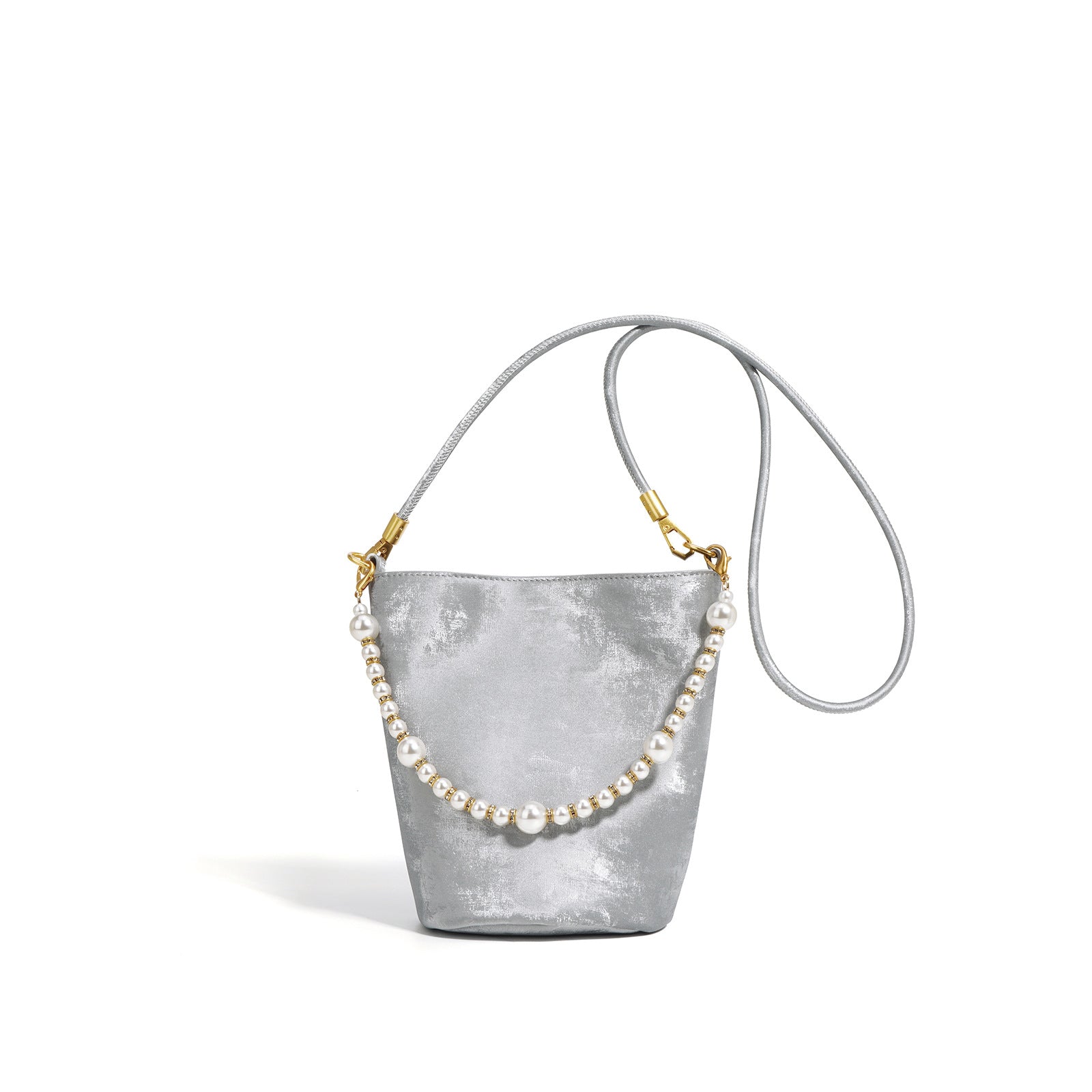 bucket mini bag with pearl strap detail - AIRAV