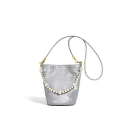 bucket mini bag with pearl strap detail - AIRAV
