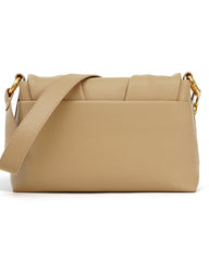 soft pleated shoulder bag with mixed metal chain strap – AMATRA