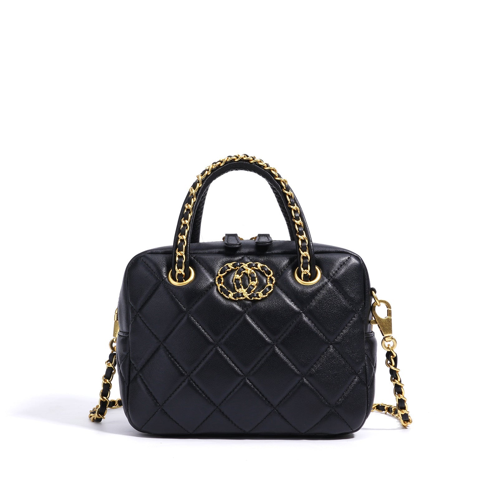 quilted box bag with chain-link details – NOIZR
