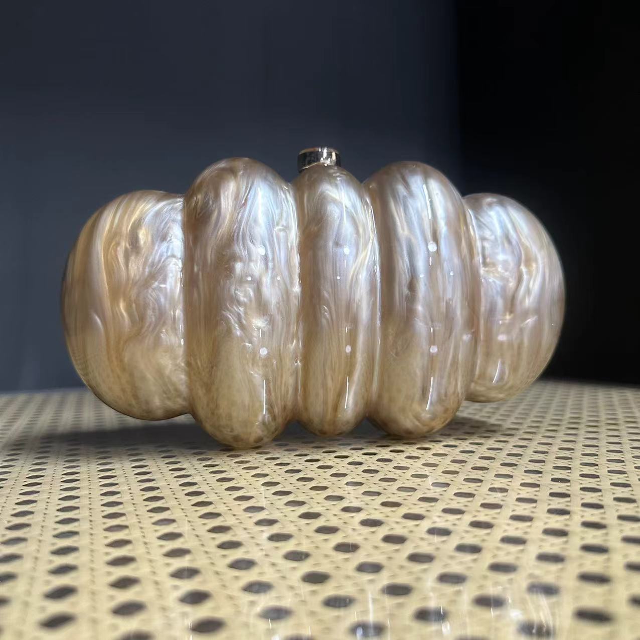Multi-colored pumpkin shaped clutch bag - Limna