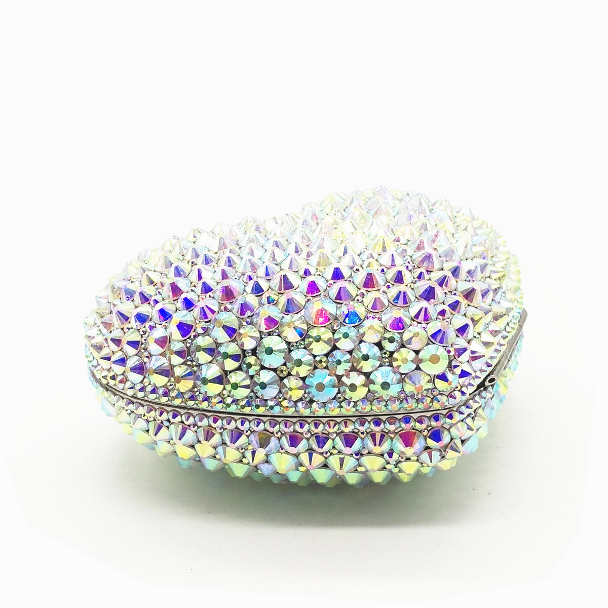crystal heart-shaped evening clutch - Tawfiqa