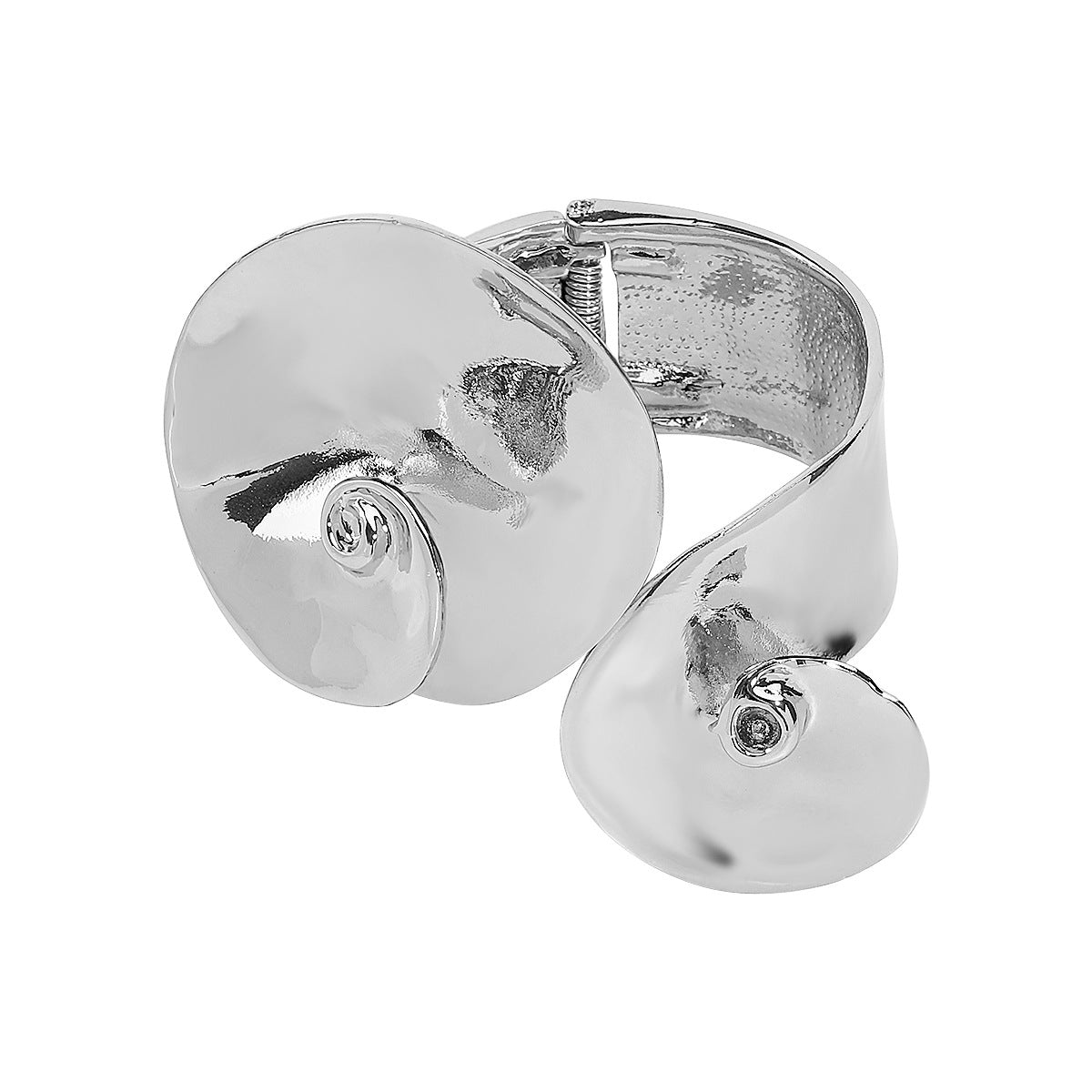 sculptural cuff bracelet with spiral disc detail – LYRAZ