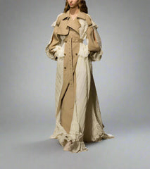 belted trench coat with pleated maxi skirt - Jayah