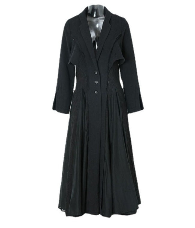 tailored longline coat dress in ivory – Edriesa