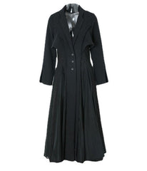 tailored longline coat dress in ivory – Edriesa
