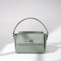top-handle bag with silver clasp – MINT