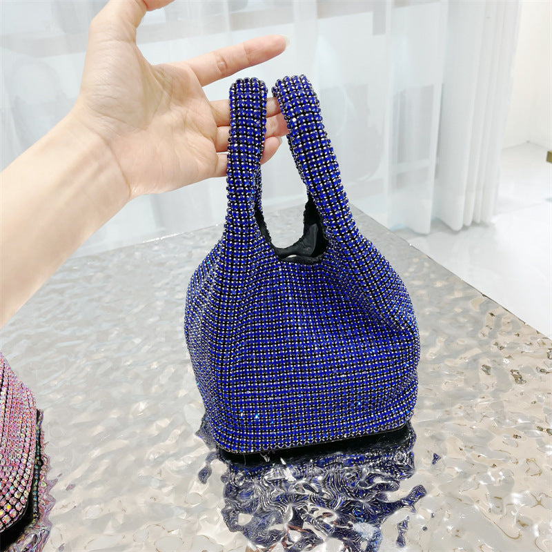 crystal-embellished knotted-handle evening bag - Eromidc
