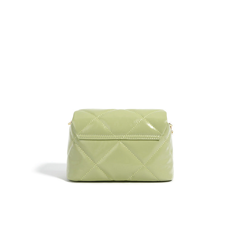 quilted crossbody bag with pearl chain – LIME