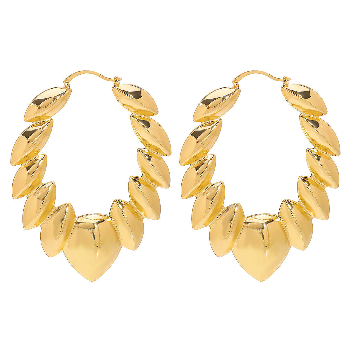 textured crescent hoop earrings – LAYLA