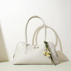 floral charm baguette bag with double handles – BLIOM