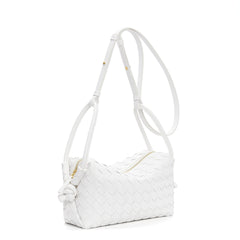 textured leather crossbody with adjustable strap - INESU