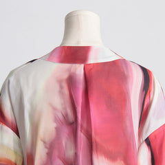 printed satin belted pantsuit - Bindy