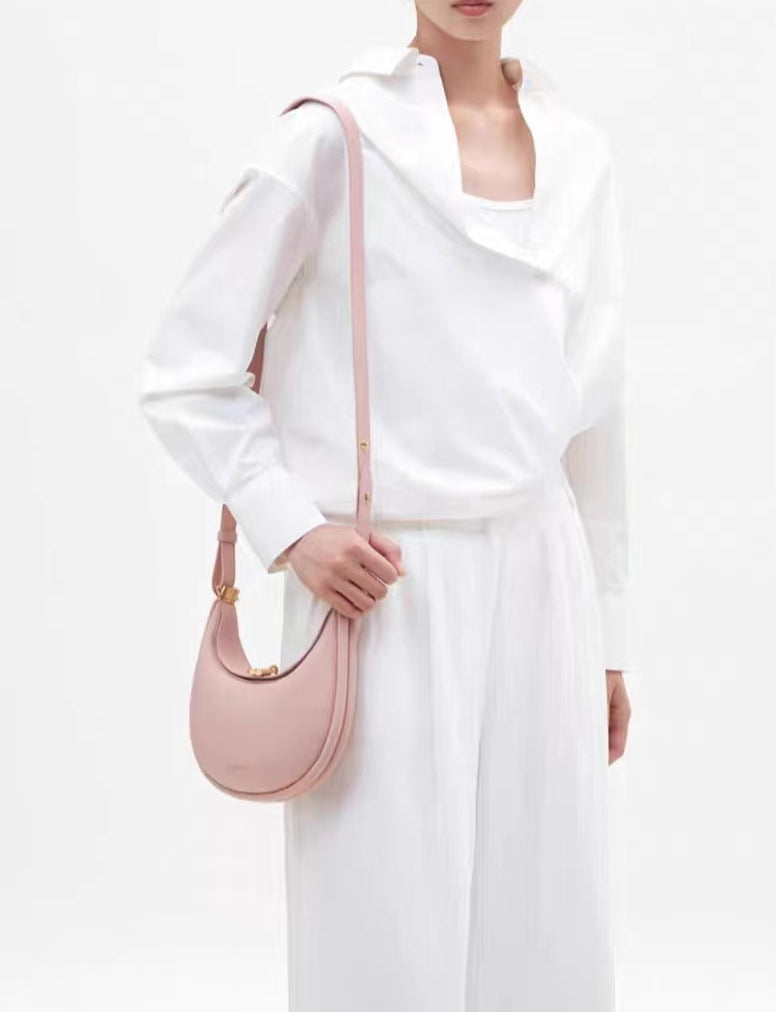 crescent hobo bag with gold hardware – MIRA