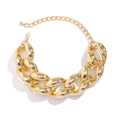 Chunky marquise-link chain necklace with polished finish - Vasder