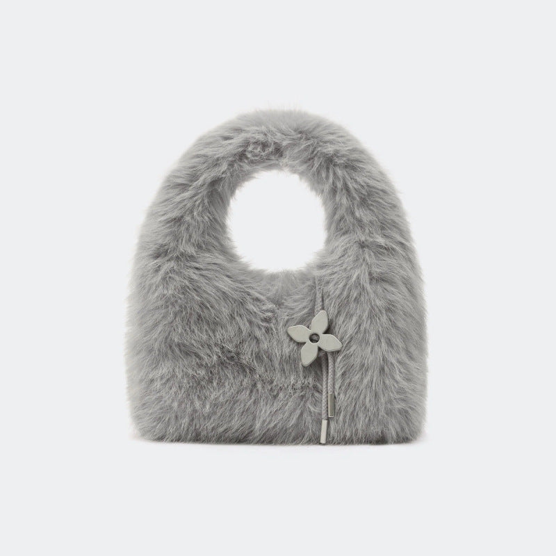 Mini Faux Fur Handbag with Cut-Out Handle – BLMI