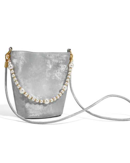 bucket mini bag with pearl strap detail - AIRAV