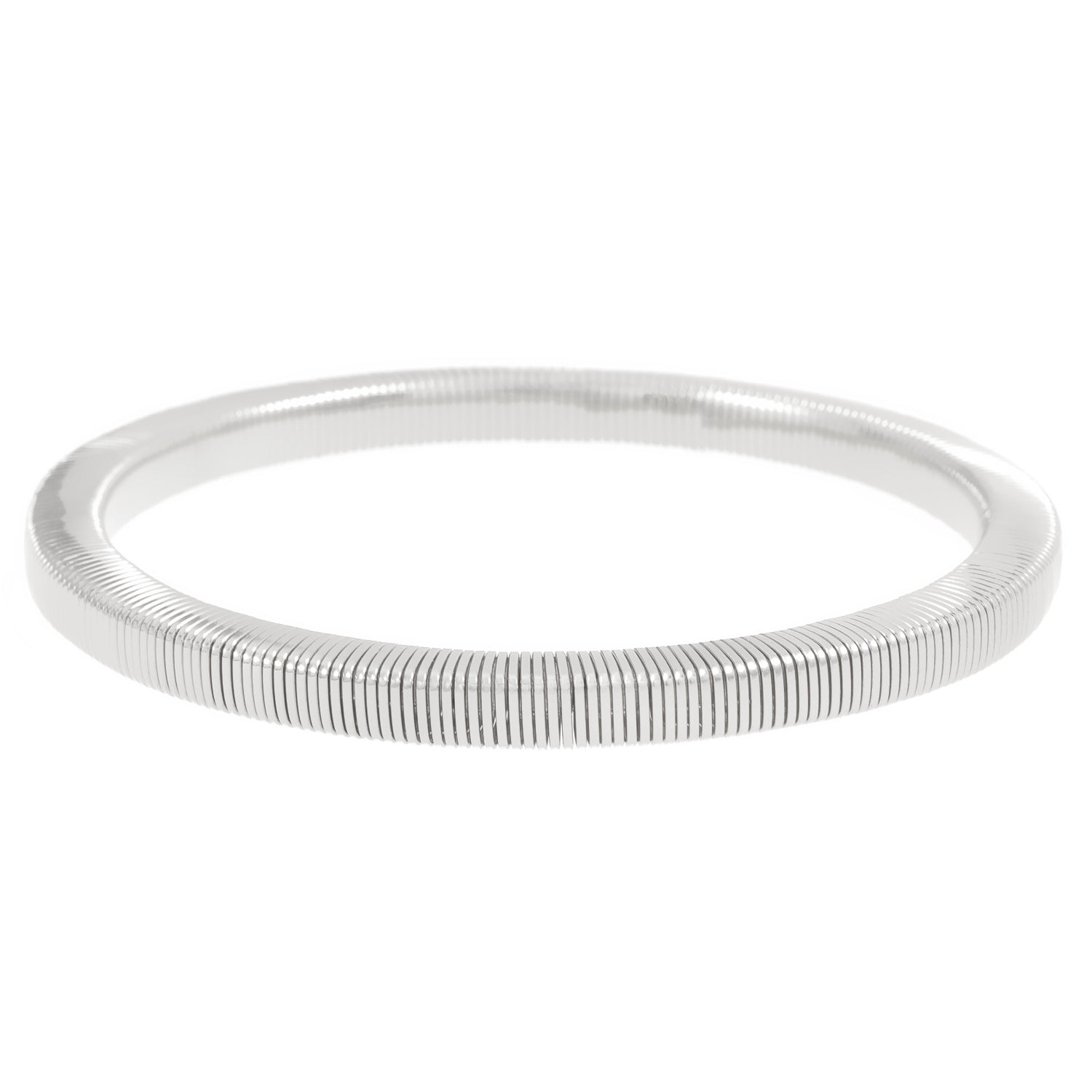 sleek coiled metal bangle with gold finish – ALVINA