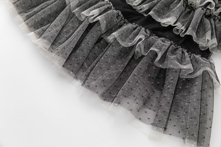 tiered ruffle tulle midi dress – Fyzeelk