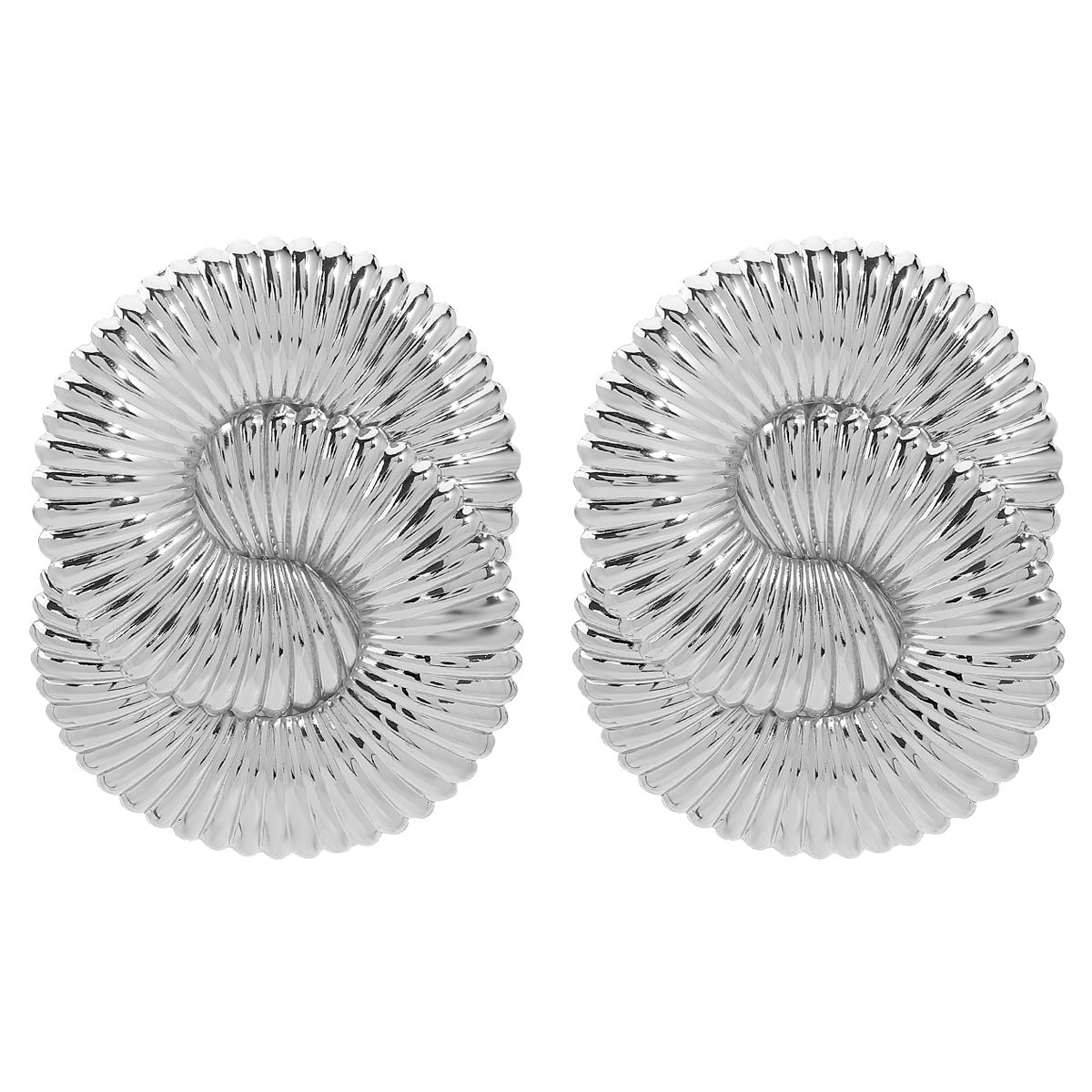 textured dome earrings with spiral illusion - AURAR