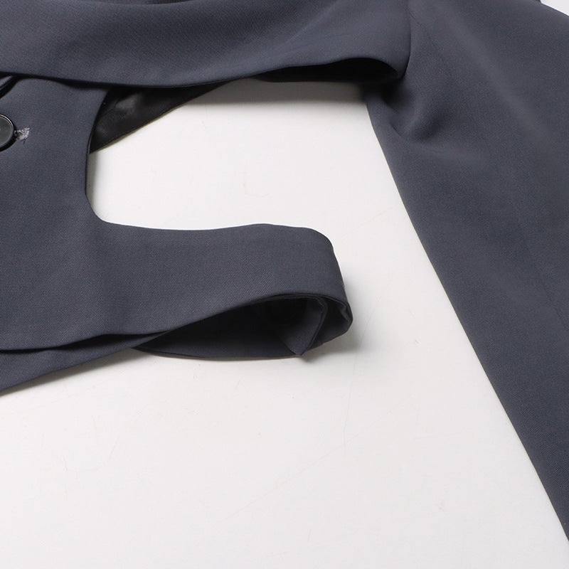 asymmetrical cut-out blazer with buckle detail - Flszkghf