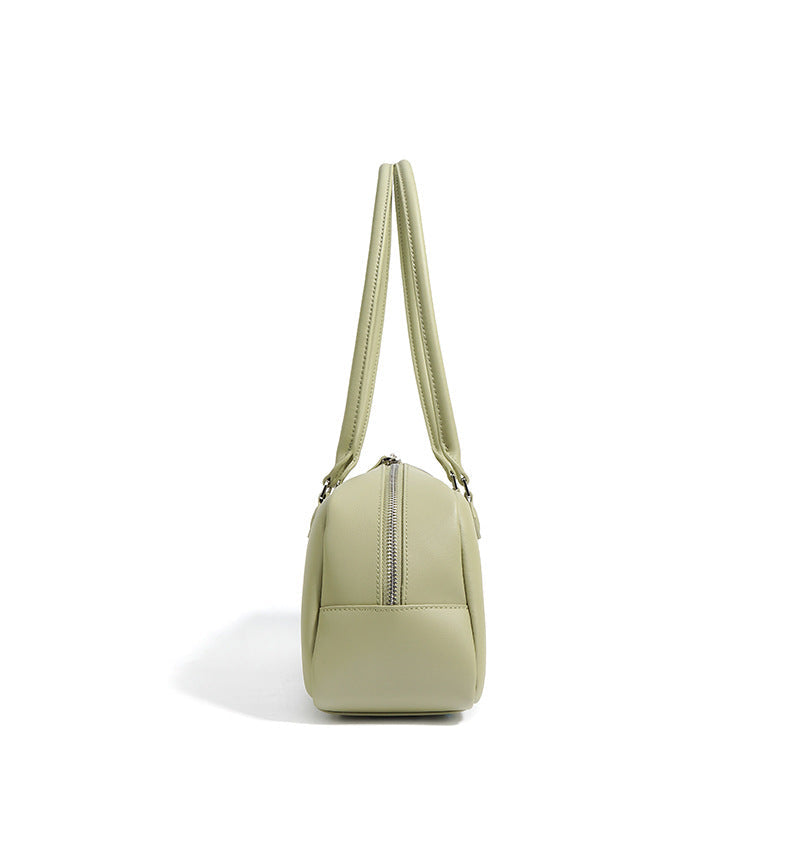 structured double-handle baguette bag – SAGE