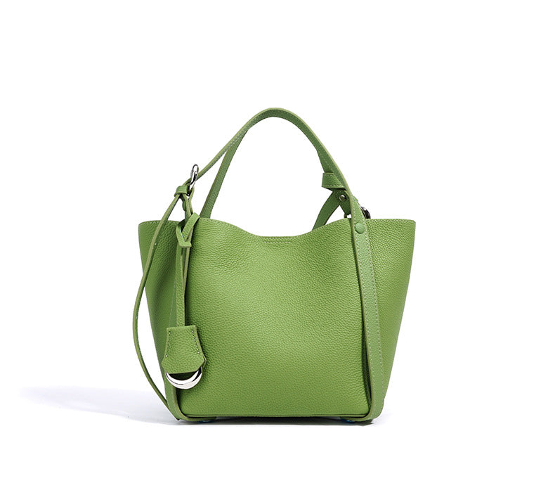 mini tote bag in pebbled leather – IVQ