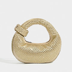Rhinestone-embellished bag with bow handle - Nurfi