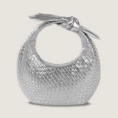 metallic woven mini bag with knotted handle – AURAN