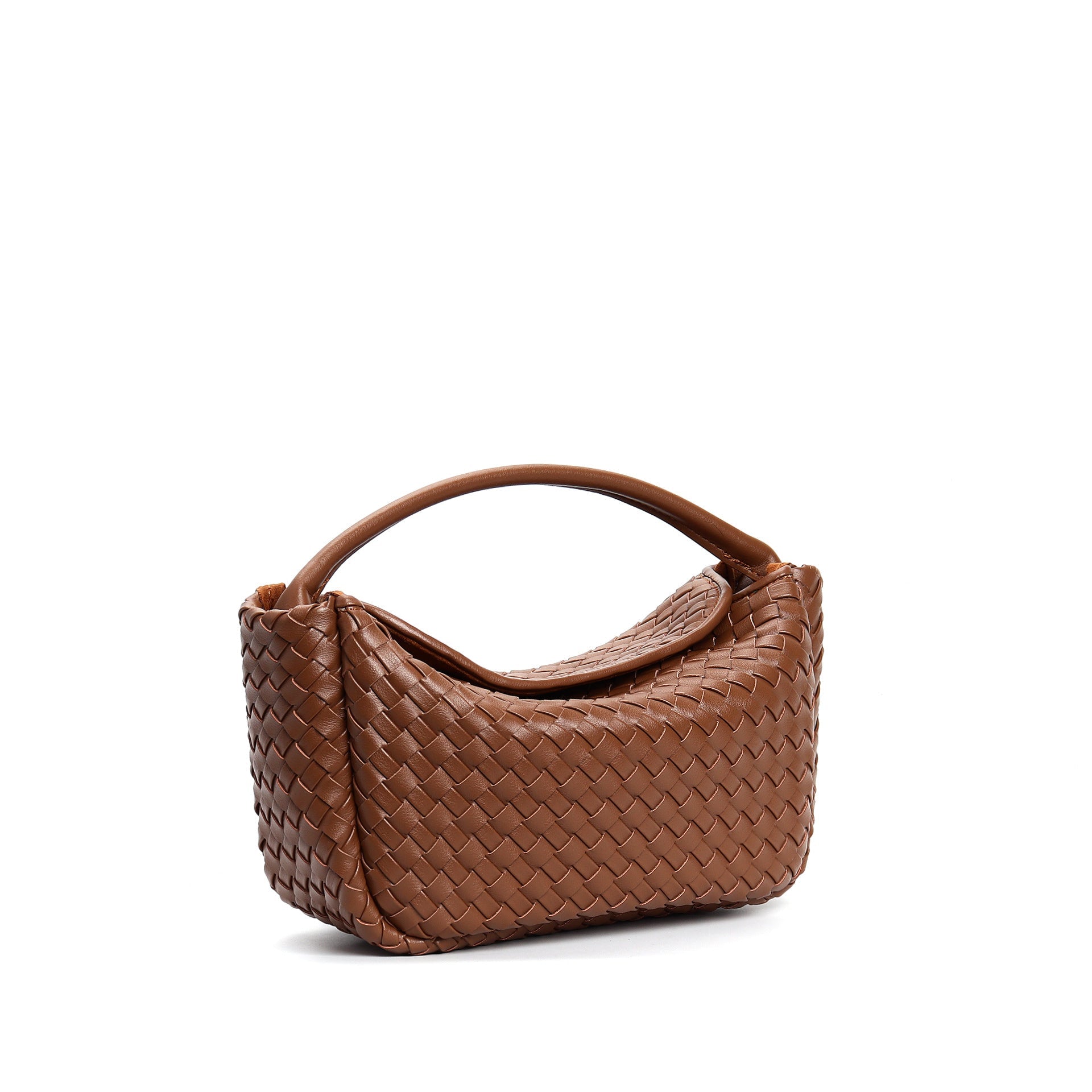 mini woven hobo bag with curved handle - NAIA
