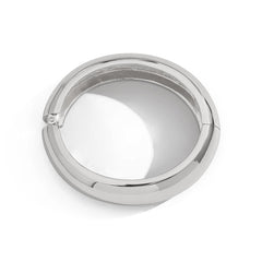 domed gold bangle bracelet with hinge clasp – ALORA
