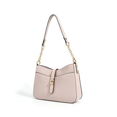 shoulder bag with gold chain strap – IVORY