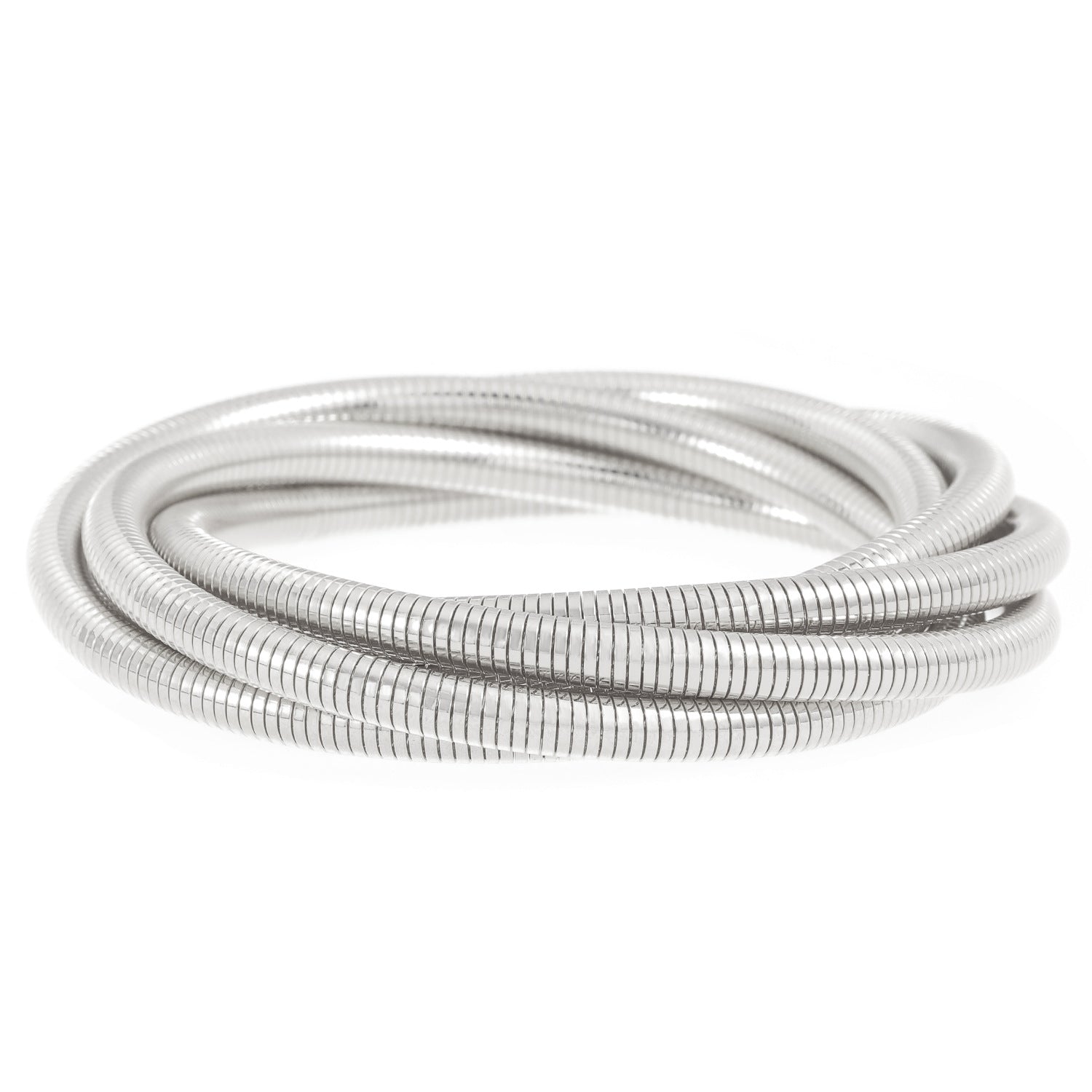 spiral wrap bracelet with segmented gold coils – LYIRAZ