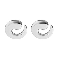 Swirl-shaped stud earrings with glossy finish - Tondi