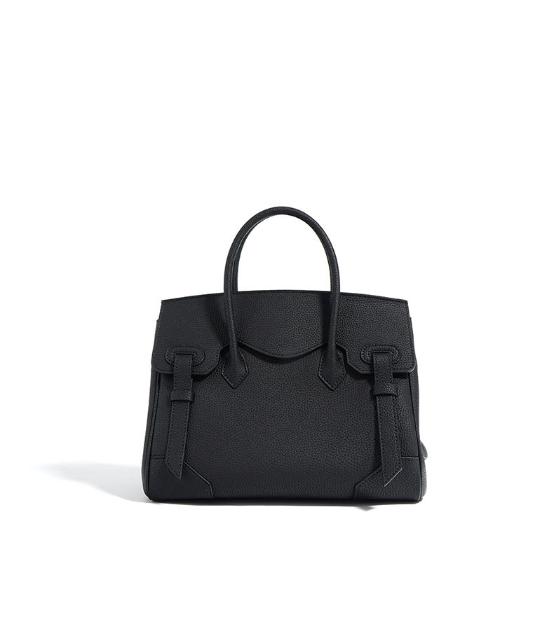 mini top-handle satchel with buckle detail – VERA