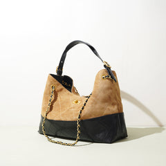 quilted bucket bag with chain strap – BEILLE